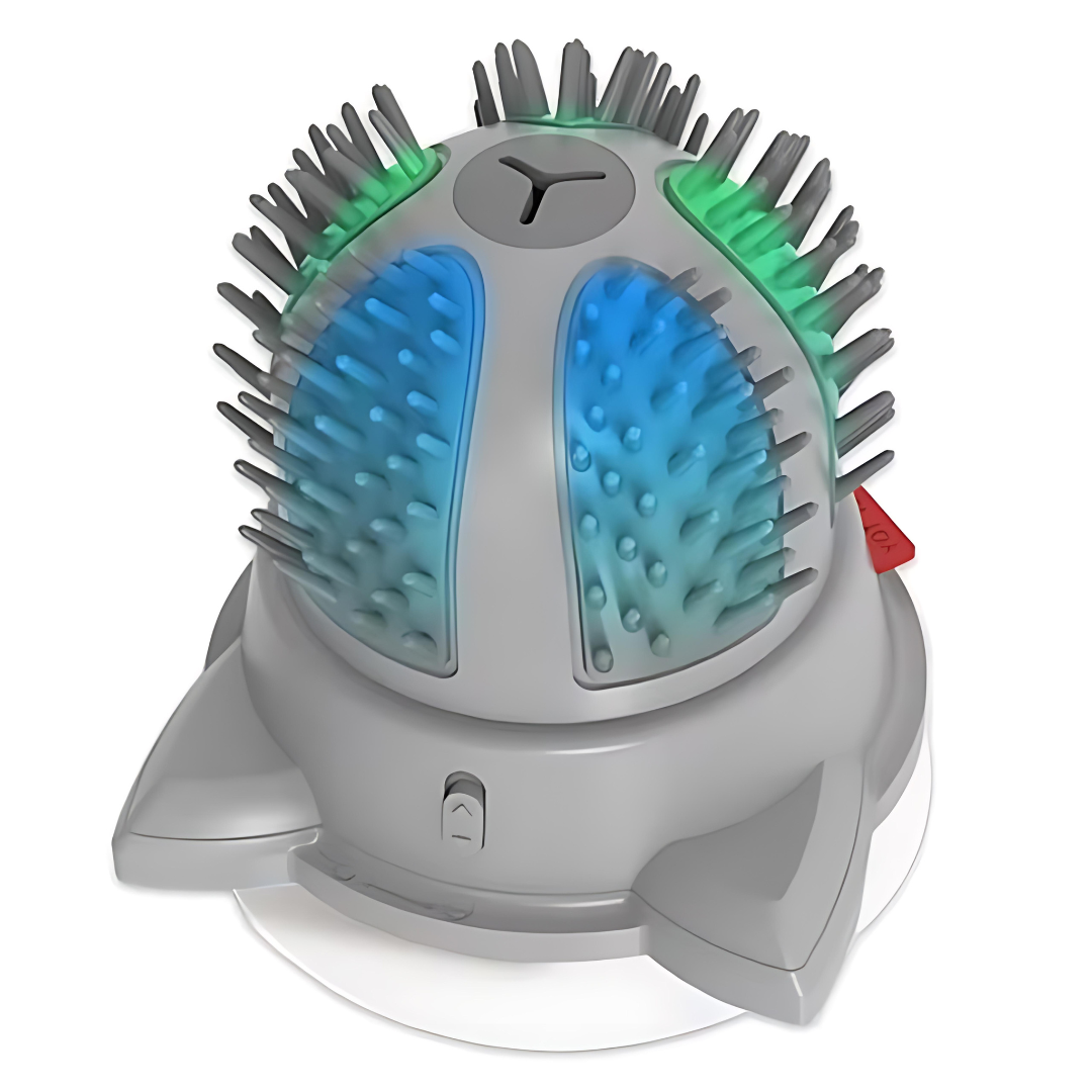 MiloTech | Automatisches Massagegerät für Haustiere mit 360°-Rotation & LED-Licht
