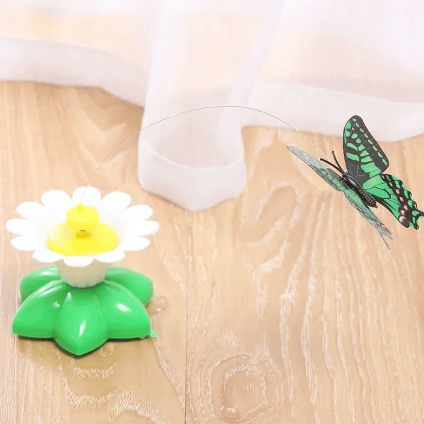 TigraFlitz | Interaktives Flugspielzeug für Katzen mit Kolibri & Schmetterling