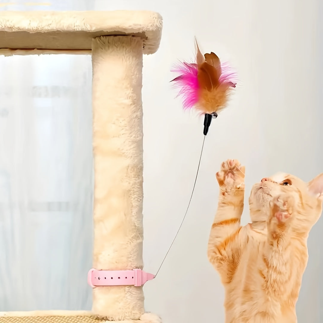 Micia | Interaktives Katzenhalsband mit Feder-Spielanhänger