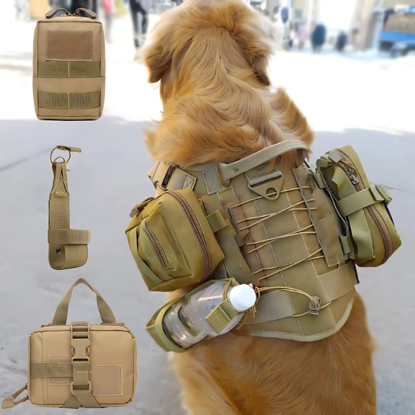 Vargan | Taktisches Hundegeschirr & Leinen-Set – 2-in-1 Komplettlösung für Outdoor-Training