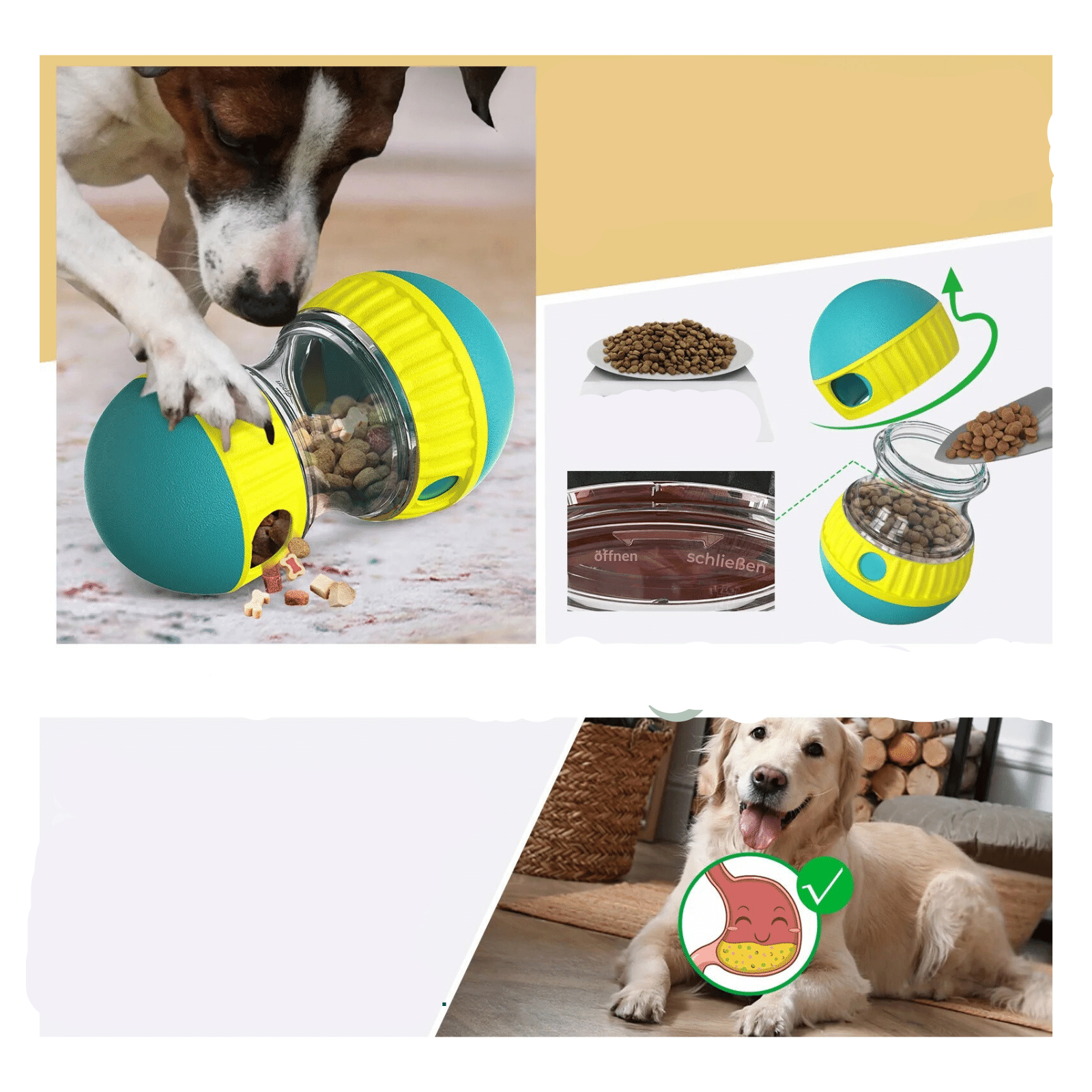 Rudello | Intelligentes Hundespielzeug mit Leckerliausgabe – Fördert Spiel & Training