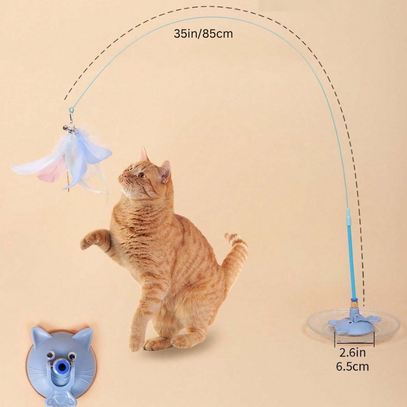 MimiSpiel | Interaktives Katzenspielzeug mit Saugnapf & Handgriff (2-in-1 Design)