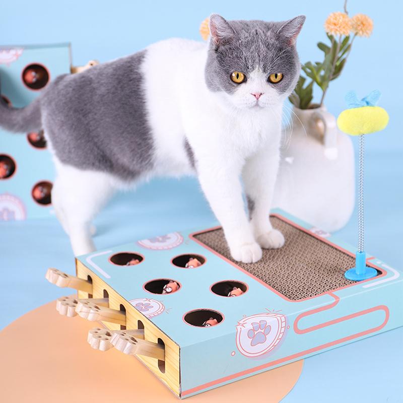 Tatzino | Schlag- und Kratzspielbox für Katzen