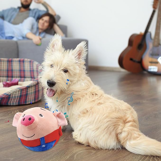 Tobino | Interaktiver Schweinchen-Spielball für Hunde