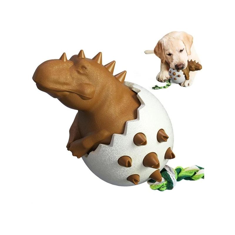 Dinobello | Kauspielzeug mit Zerrseil im Dino-Ei-Design für Hunde