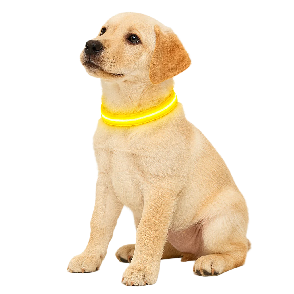 Leuchtino | LED-Sicherheitsleuchthalsband für Hunde