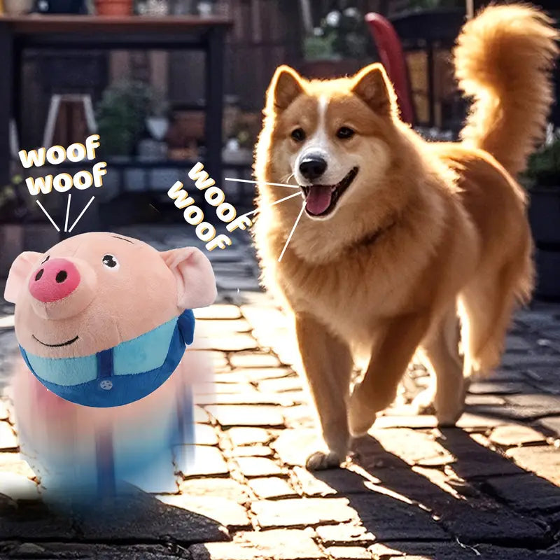 Tobino | Interaktiver Schweinchen-Spielball für Hunde