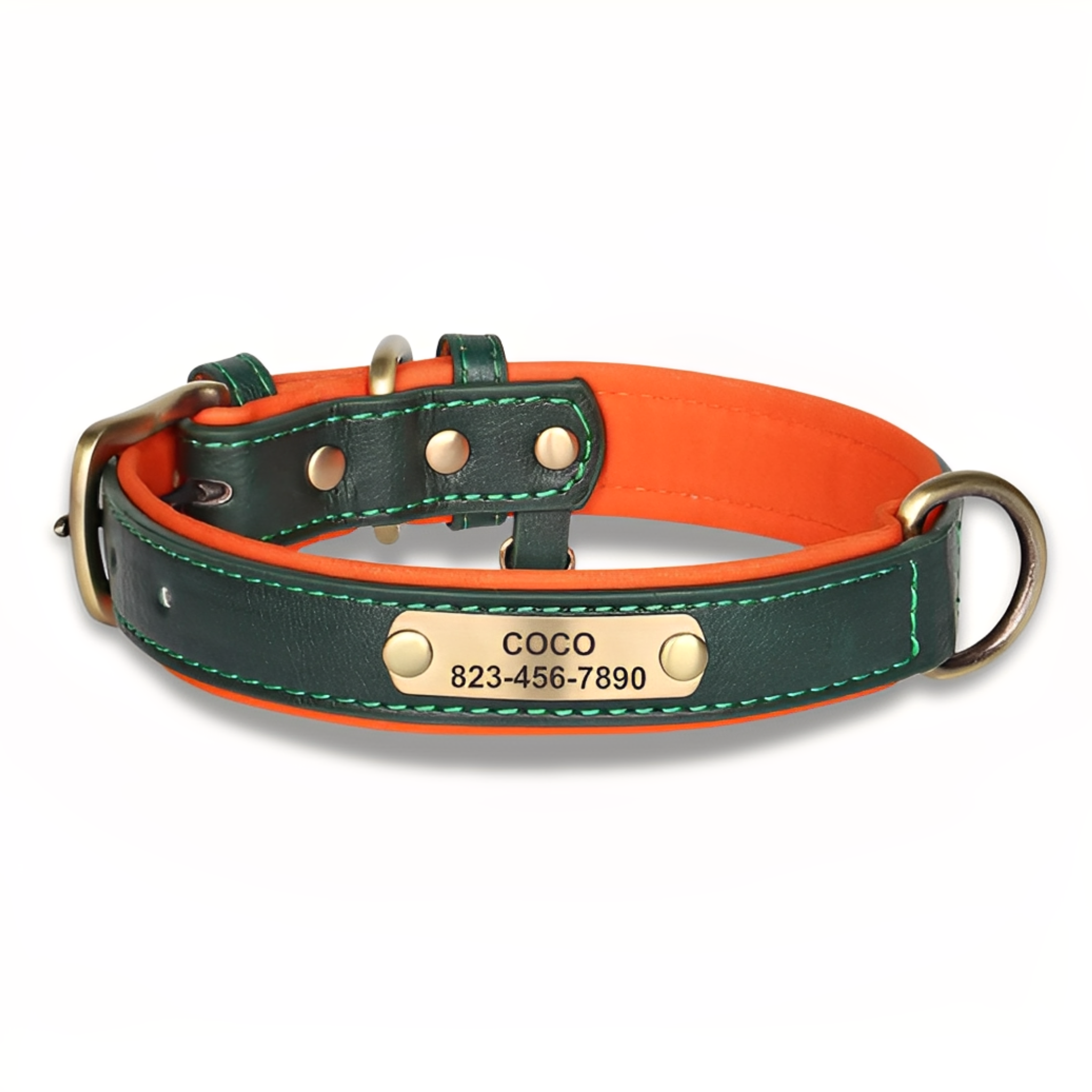 CanisCraft | Gravierte Leder-Hundehalskette