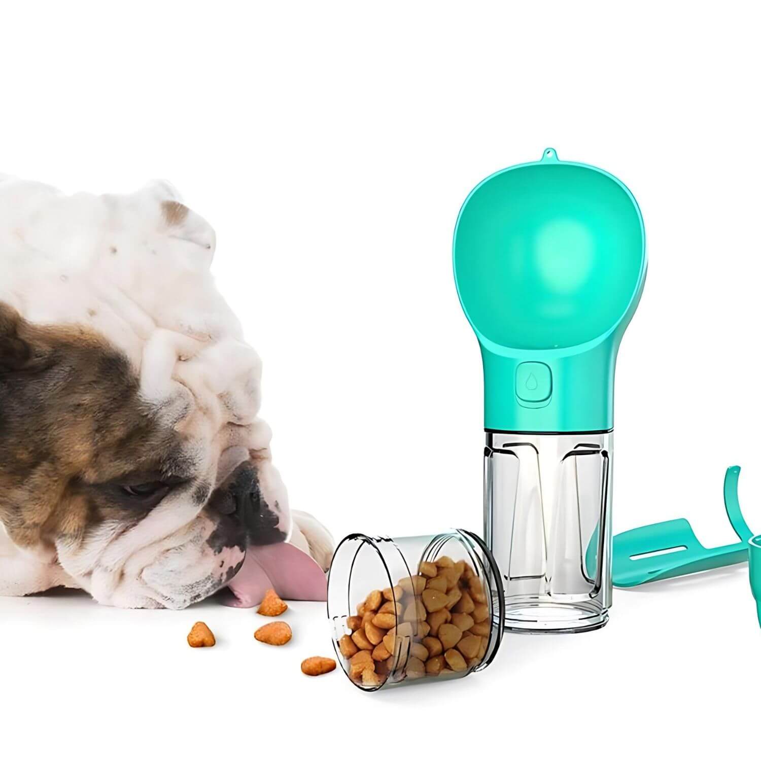 AquaPaws | 5-in-1 Hunde-Wasserflasche mit Futterschale & Kotbeutelspender