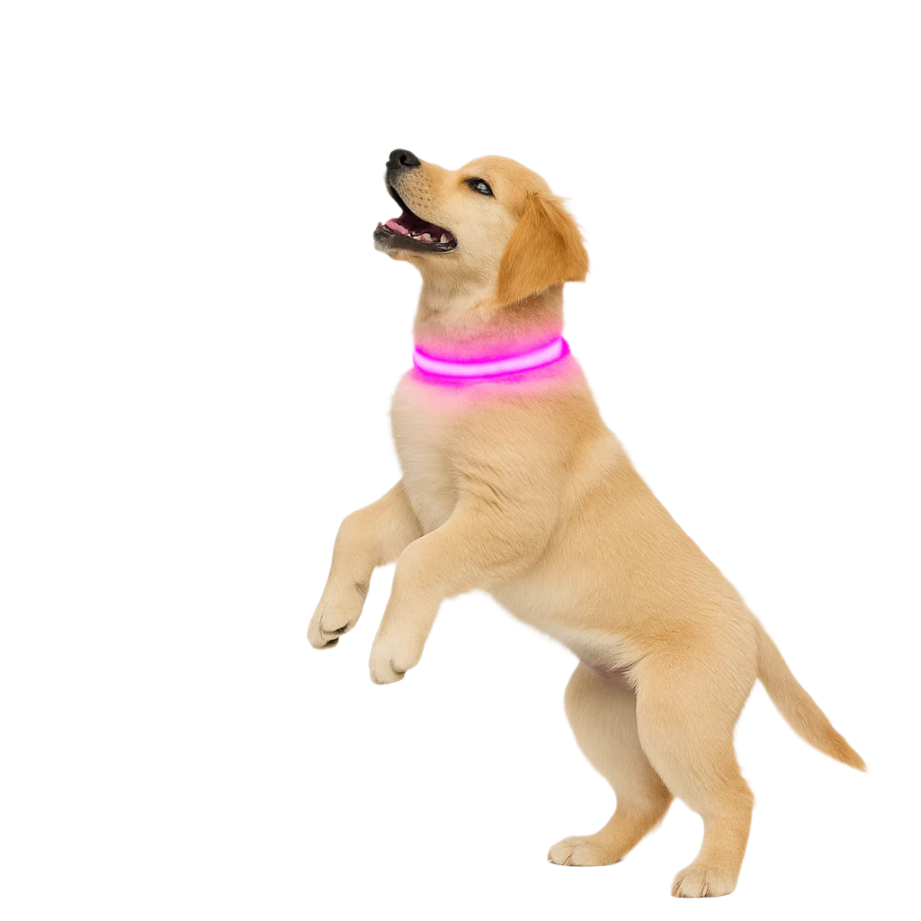 Leuchtino | LED-Sicherheitsleuchthalsband für Hunde