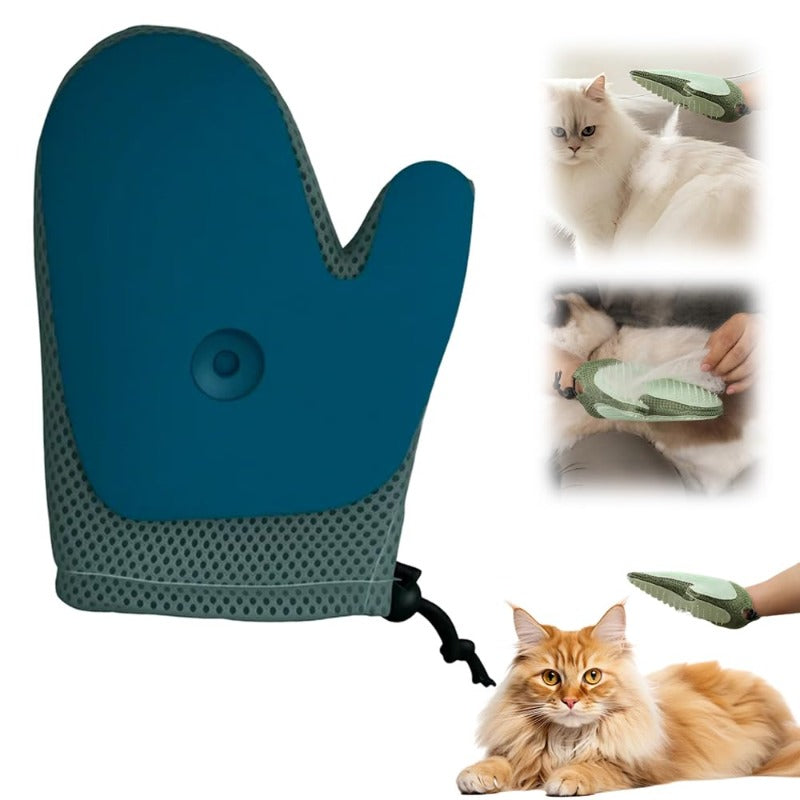 LunaFell | 4-in-1 Sprühpflege-Handschuh für Katzen & kleine Haustiere