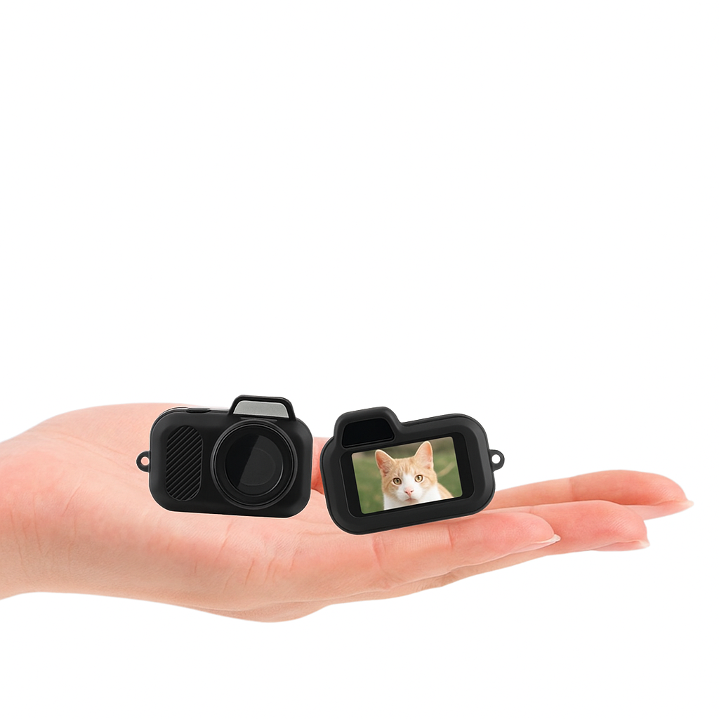 Pixelio | Ultrakompakte Retro-Digitalkamera mit HD-Aufnahmefunktion