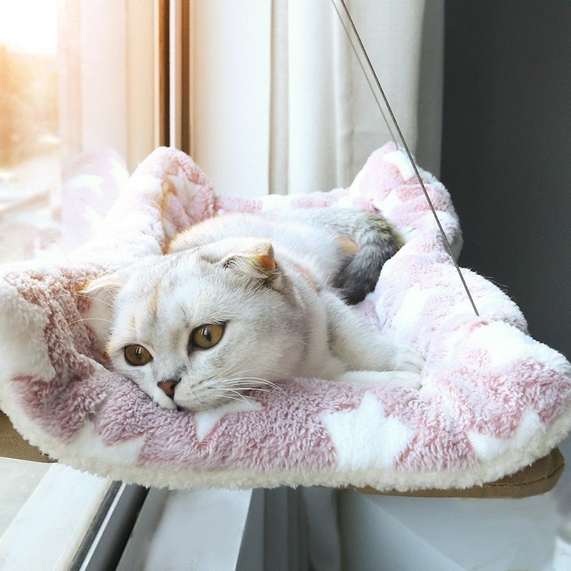 Pawelle | Fensterhängematte für Katzen – Sonnenplatz mit Aussicht