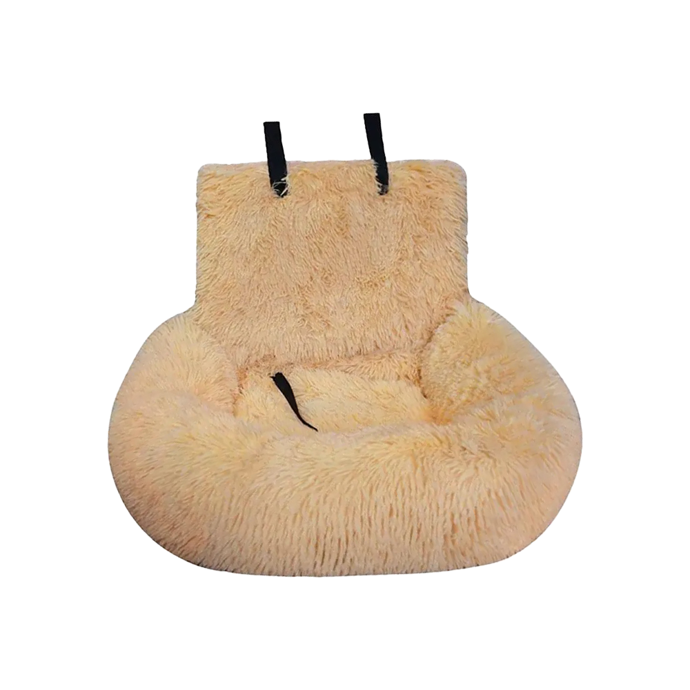 Bruno & Co. | Flauschiges Autositzbett für Hunde mit Sicherheitsgurt