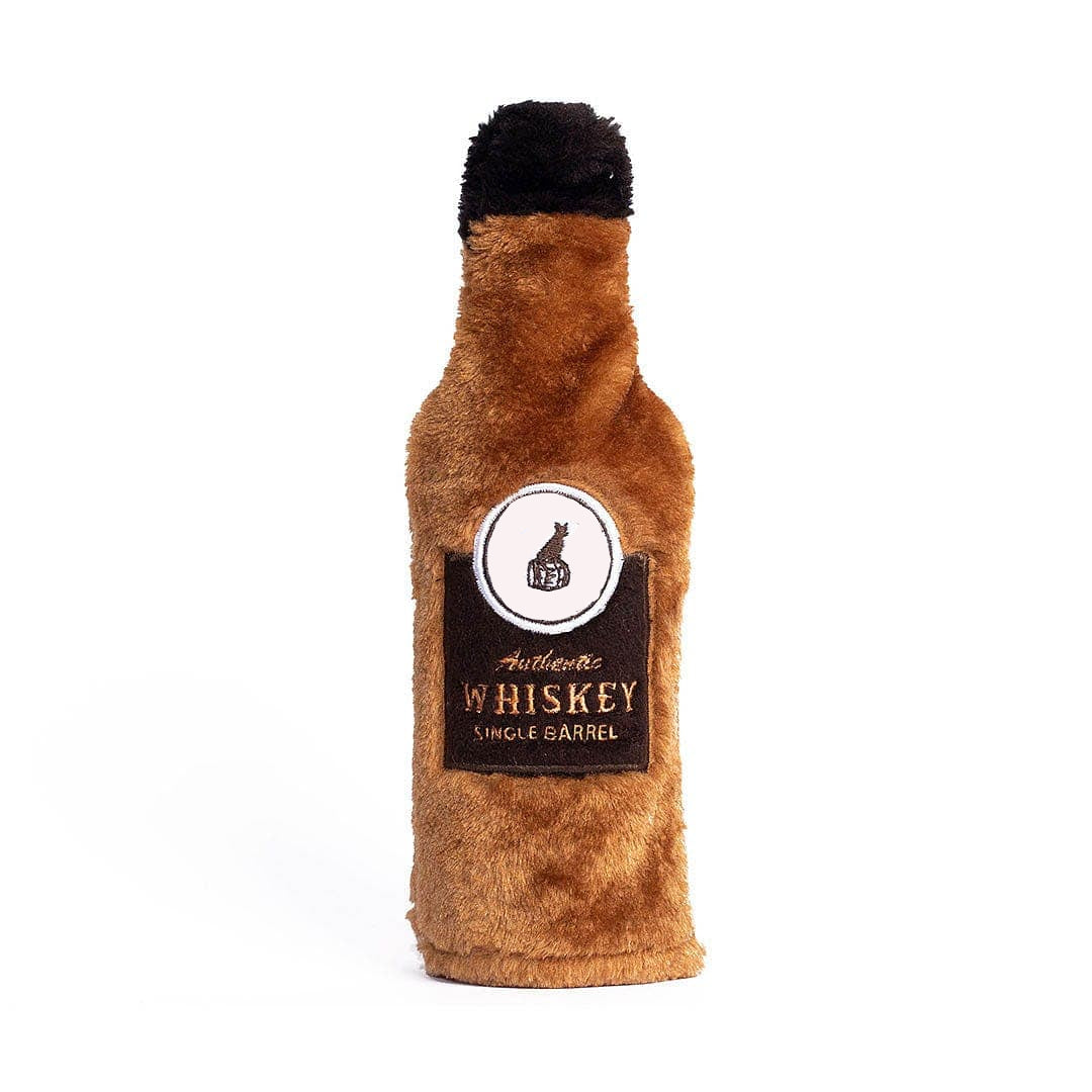 BellBuddy | Quietschendes Whiskey-Flaschenspielzeug für Hunde