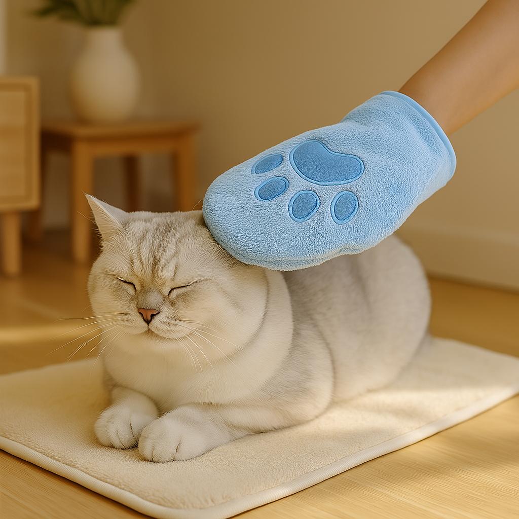 FellGlanz | Mikrofaser Waschhandschuh für Haustiere
