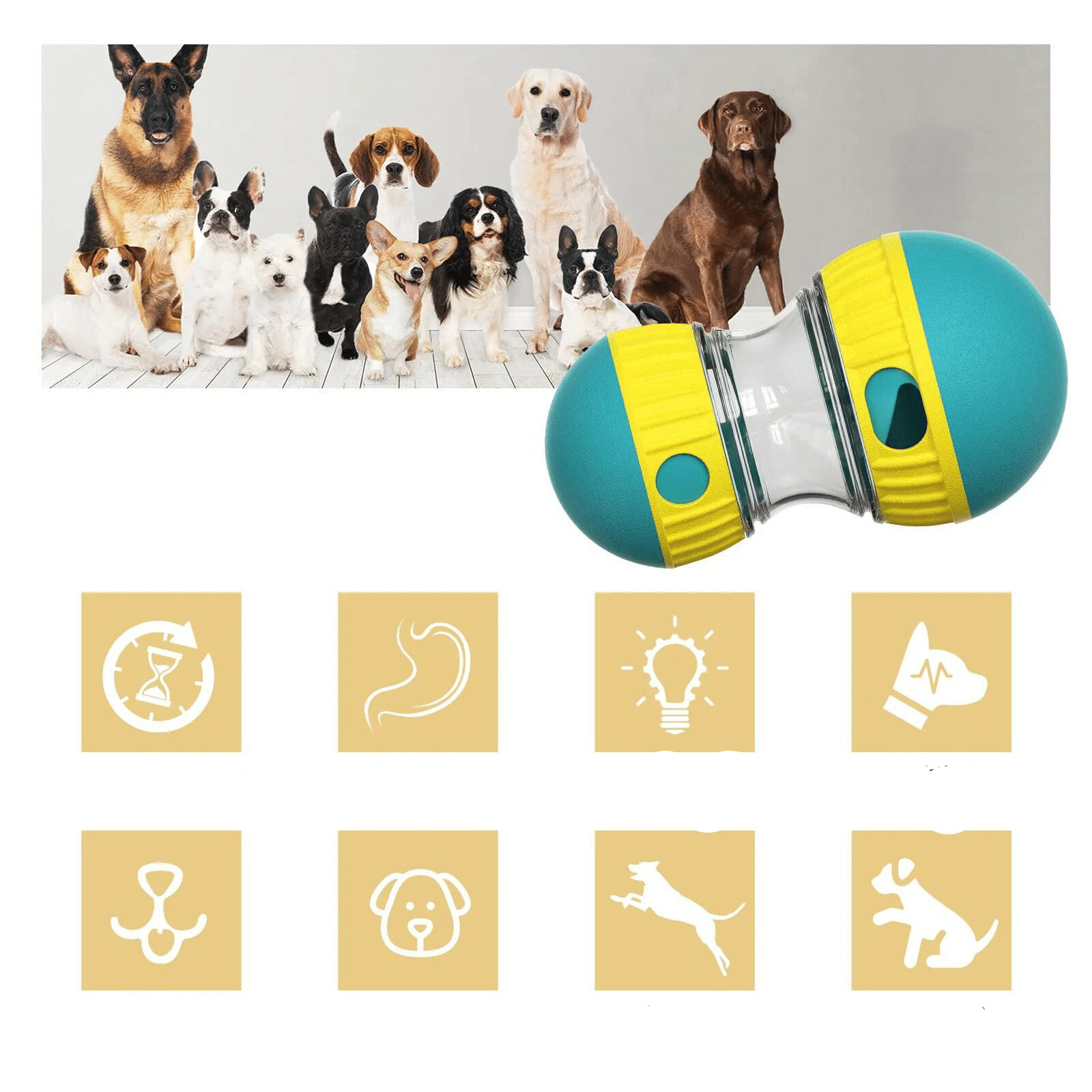 Rudello | Intelligentes Hundespielzeug mit Leckerliausgabe – Fördert Spiel & Training