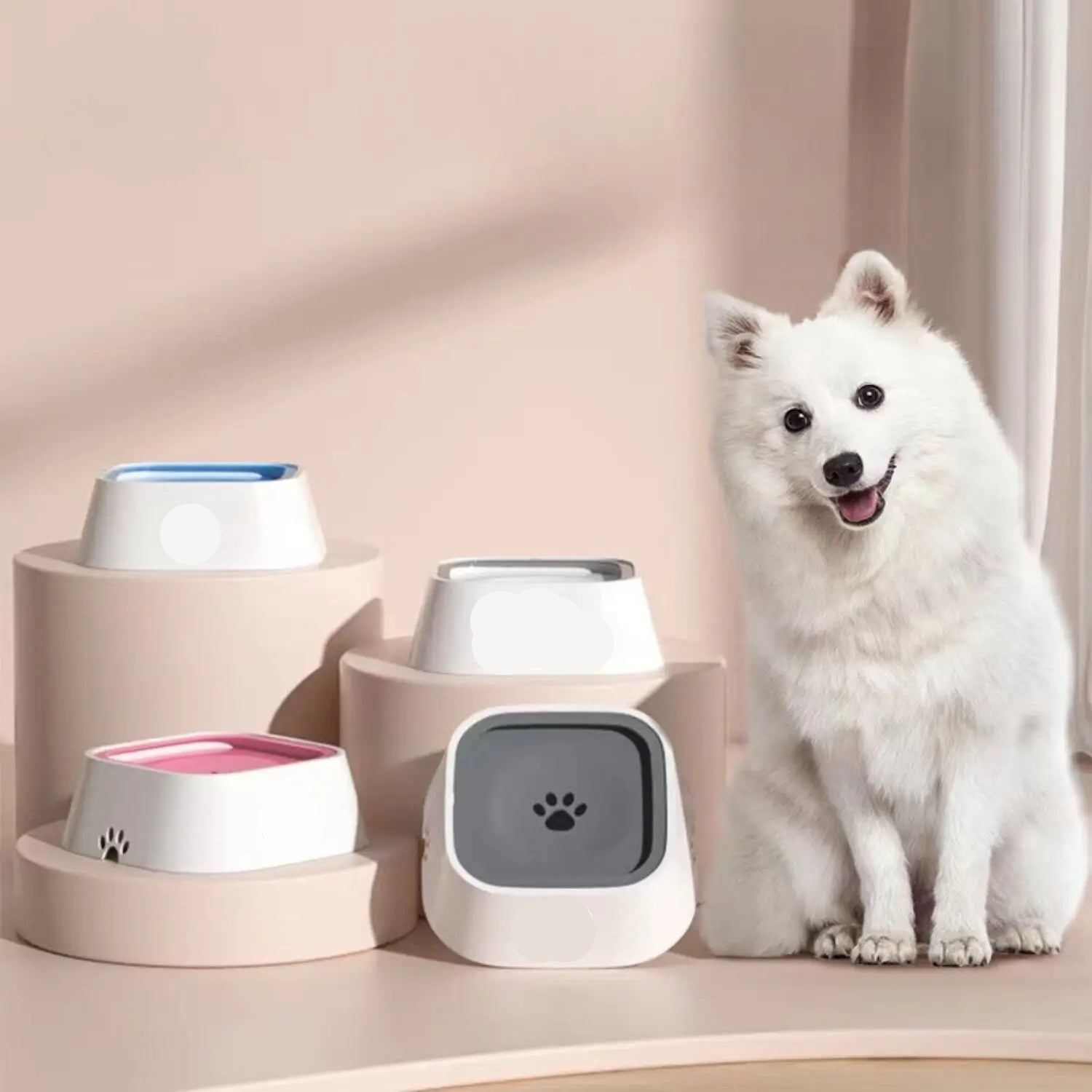 Els Pet waterbak in 4 kleuren met hond