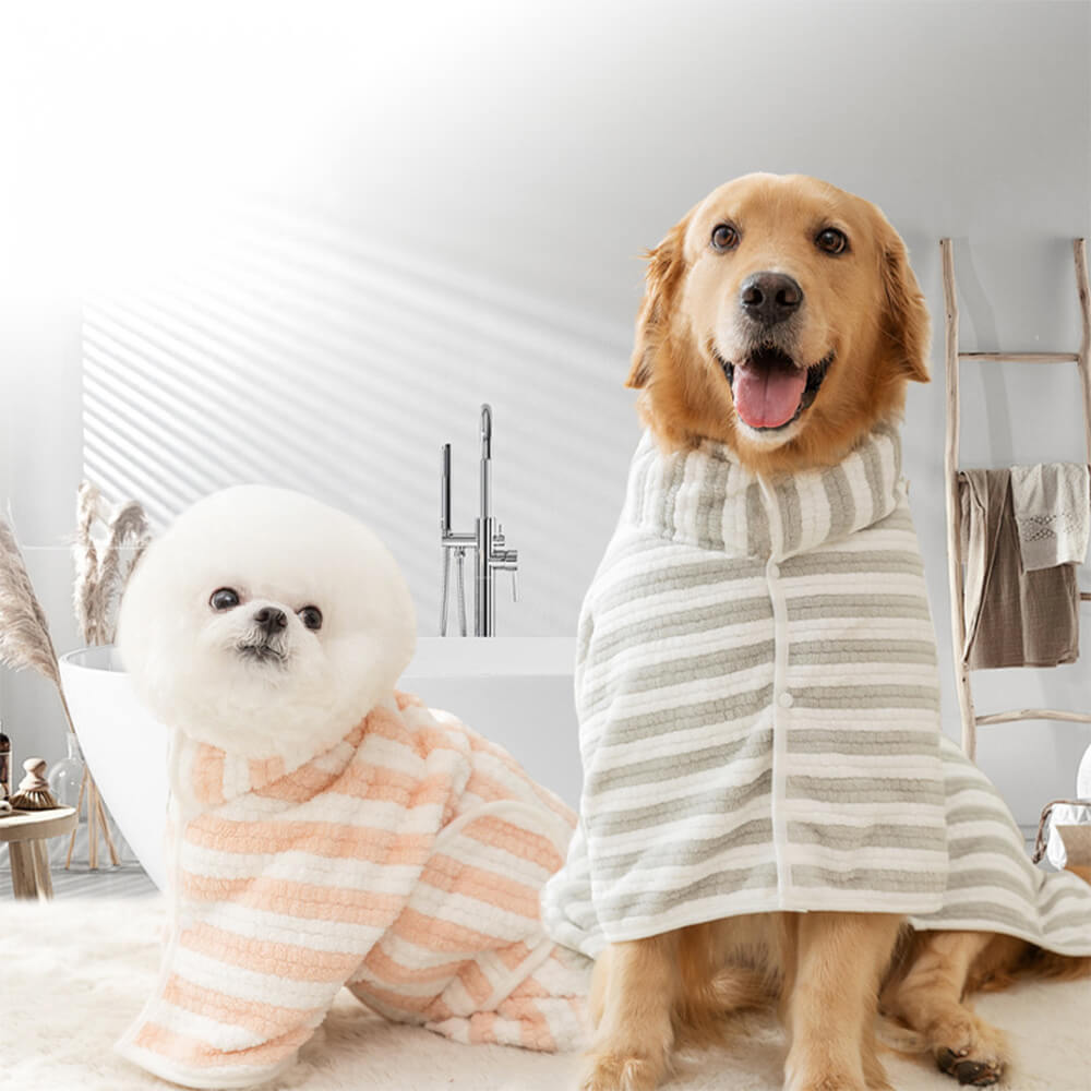 FluffyDog - Weicher Hunde-Bademantel für Wärme & Komfort