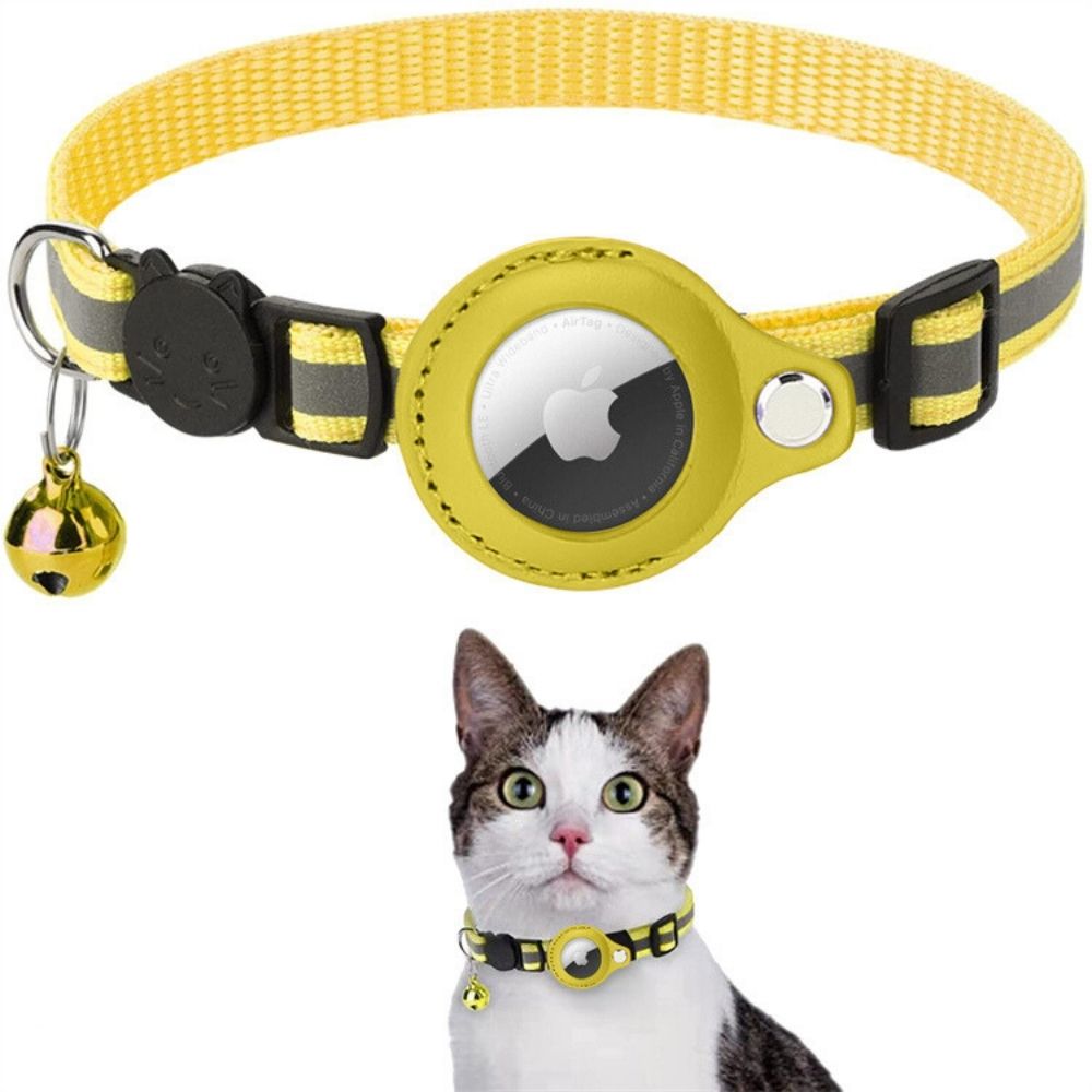 Katzaro | Sicherheitshalsband für eine Katze mit AirTag-Halterung & Reflektorstreifen