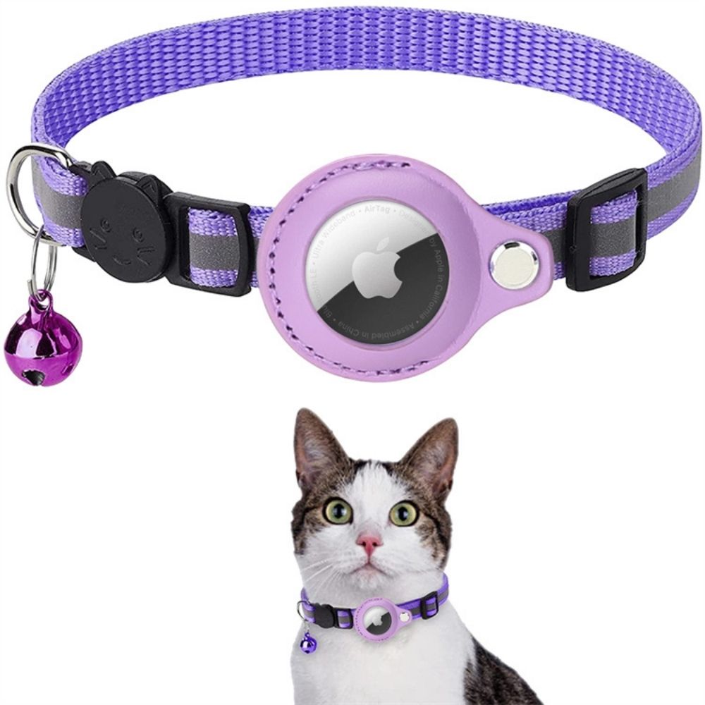 Katzaro | Sicherheitshalsband für eine Katze mit AirTag-Halterung & Reflektorstreifen