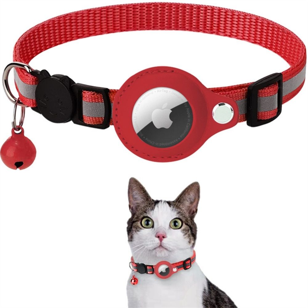 Katzaro | Sicherheitshalsband für eine Katze mit AirTag-Halterung & Reflektorstreifen