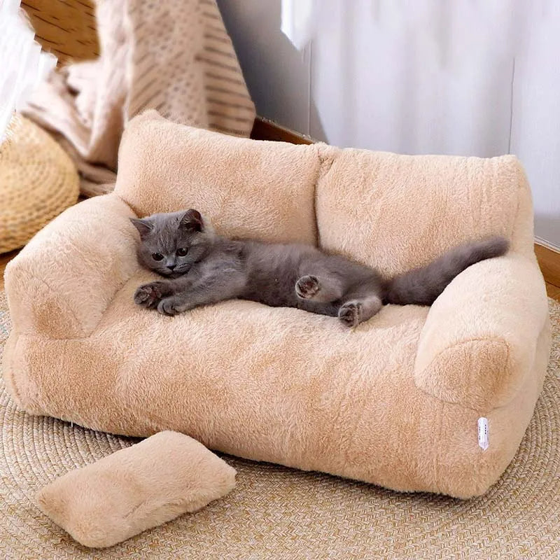 Lilou | Flauschiges Katzenbett im eleganten Sofa-Design für entspannte Ruhepausen