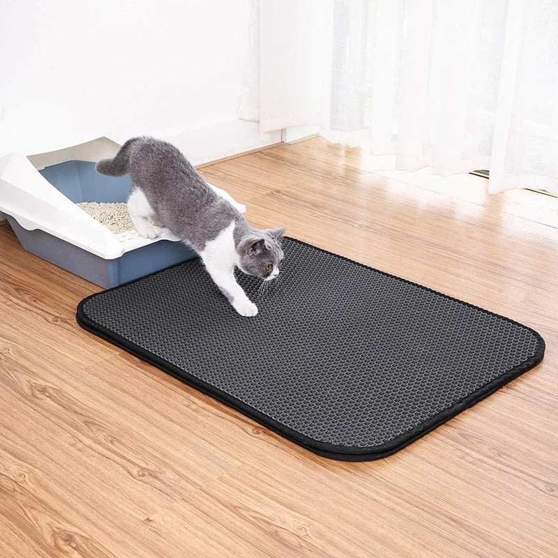 LunaMiau | Hygienematte für Katzen mit Anti-Streu-System