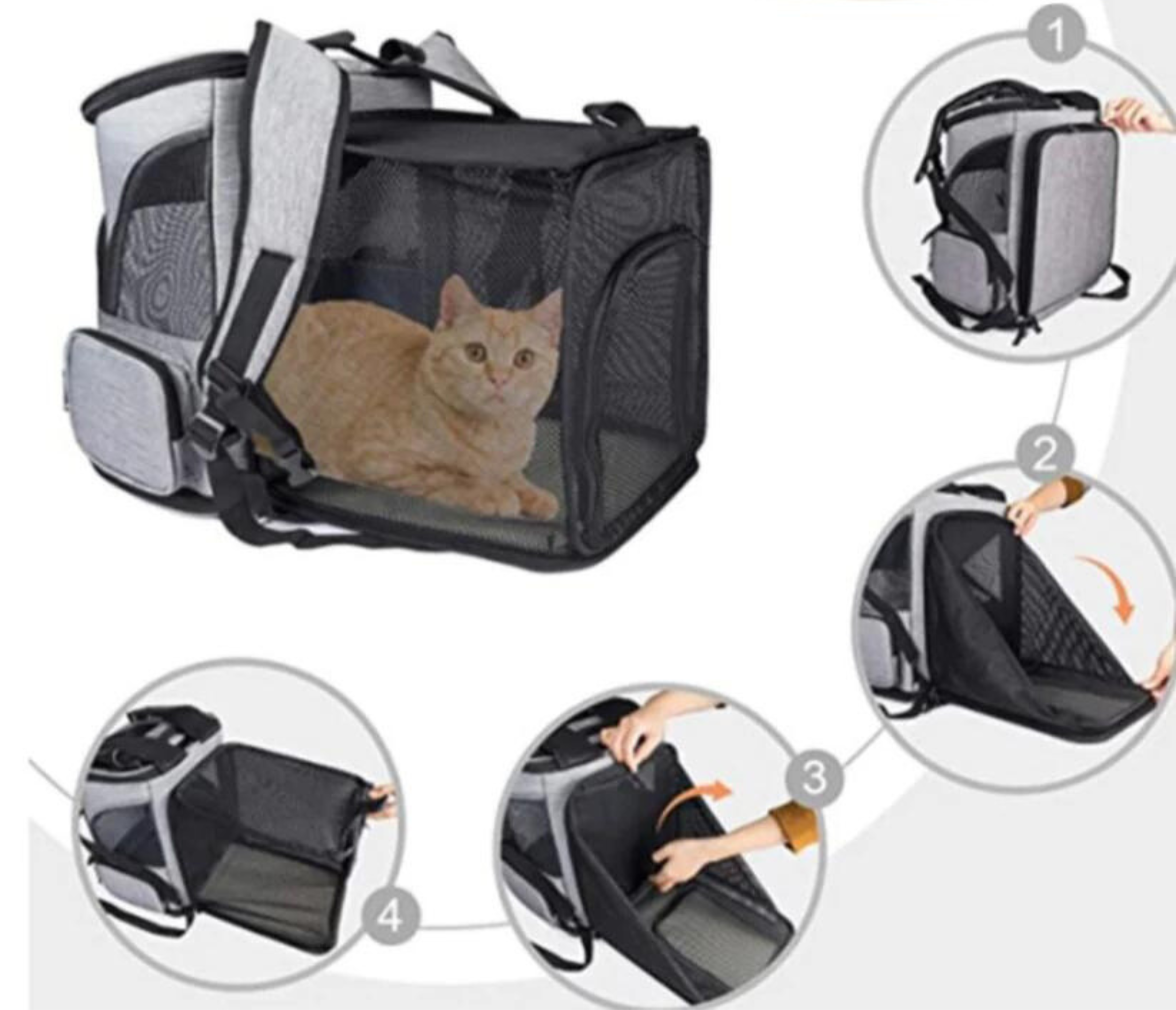 Milo | Ergonomischer Katzenrucksack mit Sichtfenster