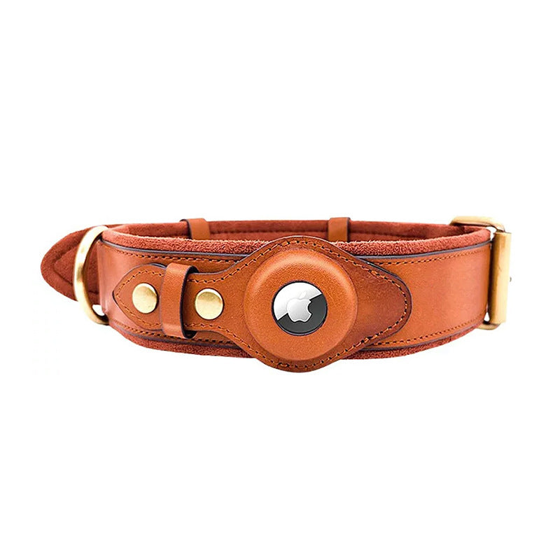 Hektor & Holm | Echtleder Hundehalsband mit integrierter AirTag-Halterung