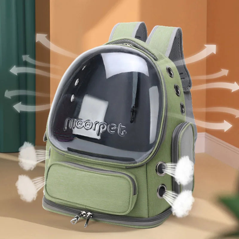 AirPaw | Transparenter Katzenrucksack mit Belüftung