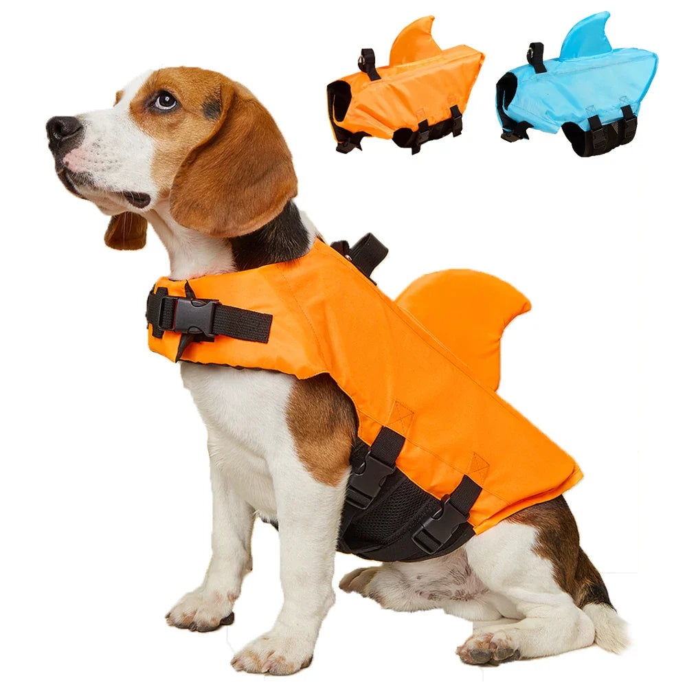 Aqualo | Schwimmweste für Hunde mit Haiflossen-Design