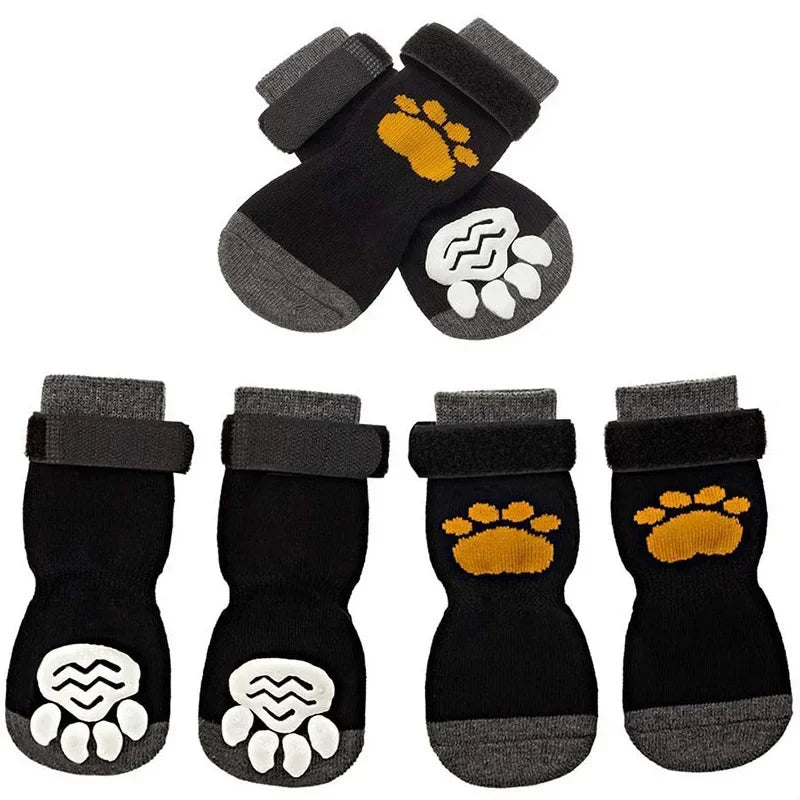 PawGrip | Rutschfeste Hundesocken mit Klettverschluss (4er-Set)