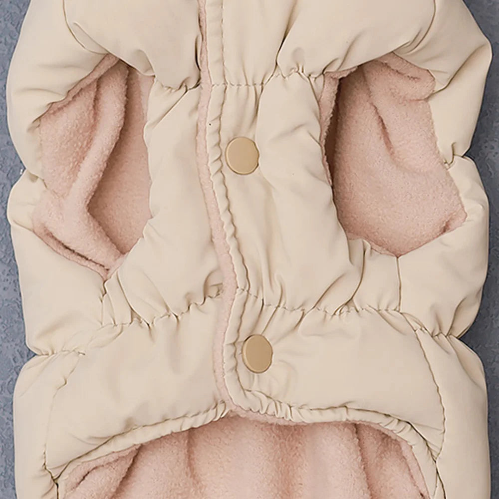 LeoWuff | Gefütterte Winterjacke für kleine Hunde mit D-Ring
