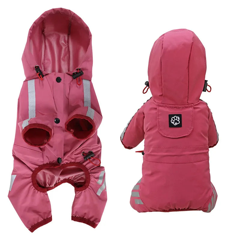 RainPaws | Wasserdichter Hunde-Regenoverall mit Kapuze