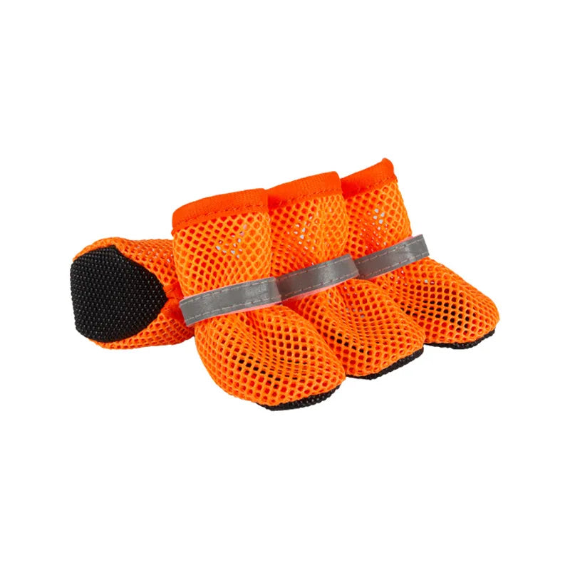 Nox | Atmungsaktive Hundeschuhe mit Anti-Rutsch-Sohle im 4er-Set