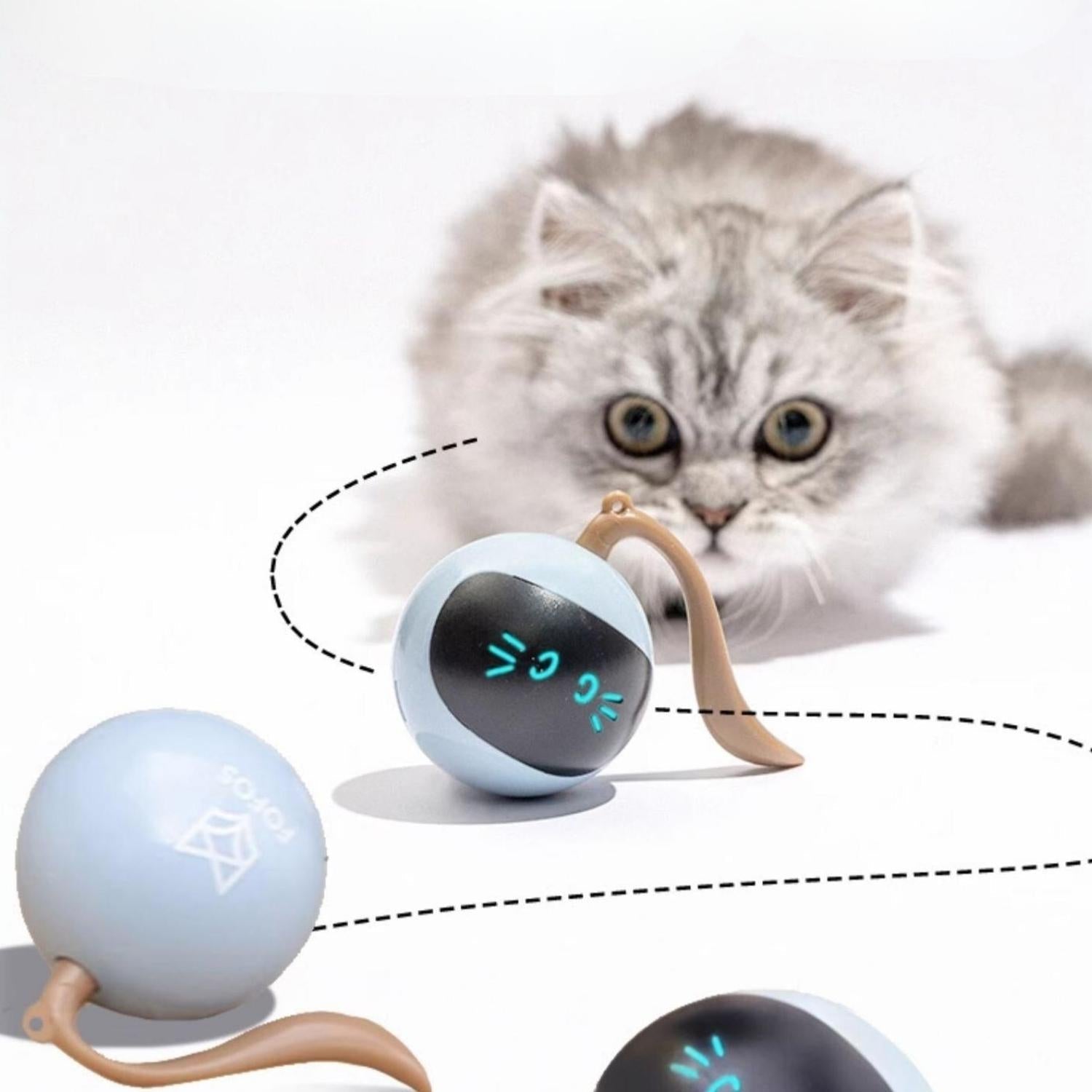 PuraPlay | 2-in-1 Interaktiver Katzenball mit Jagdmodus