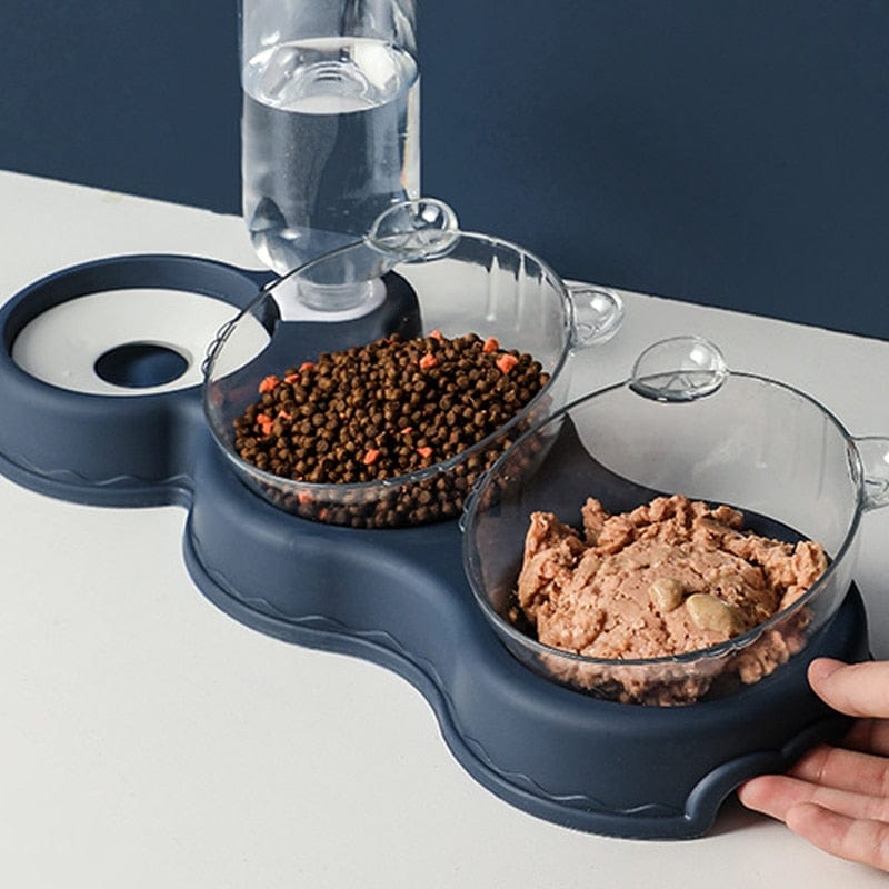 FeliFresh | 3-in-1 Futternapf & Wasserspender für Katzen und kleine Hunde – Gesundheit & Komfort in einem