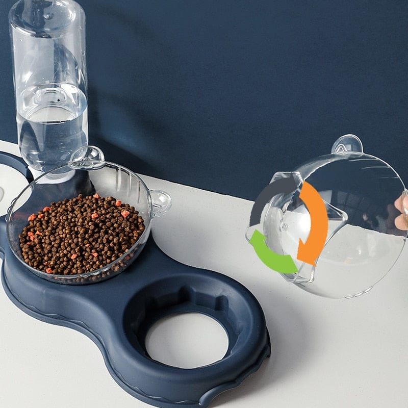 FeliFresh | 3-in-1 Futternapf & Wasserspender für Katzen und kleine Hunde – Gesundheit & Komfort in einem