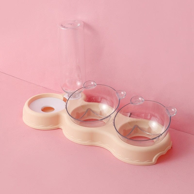 Voerbak en waterdispenser voor katten en kleine honden 3-in-1