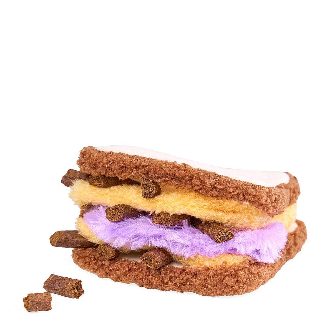 Fritzi & Flock | Intelligentes Schnüffelspielzeug in Sandwich-Form für Hunde