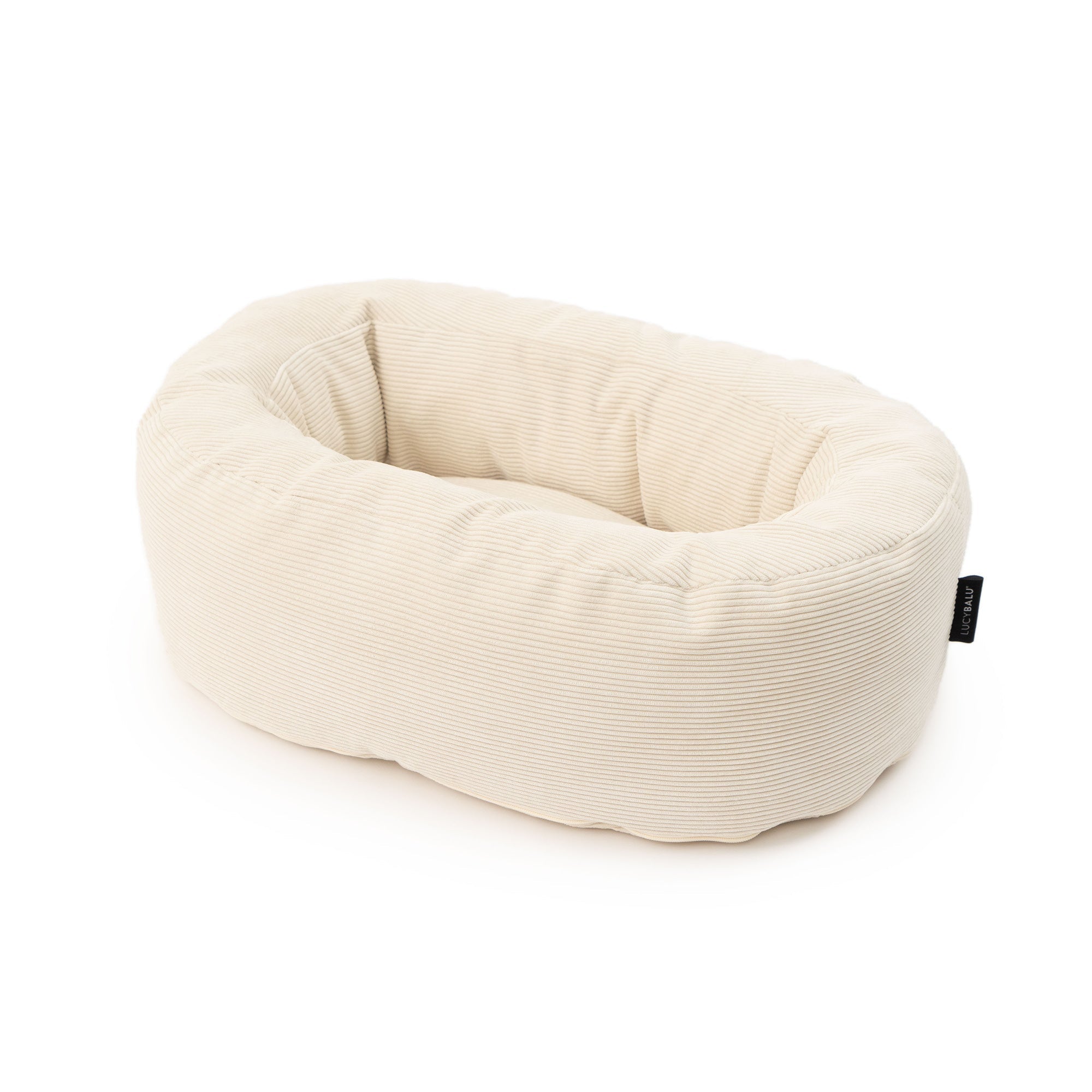 SamtSloop | Rundes Katzenbett mit Kuschelrand