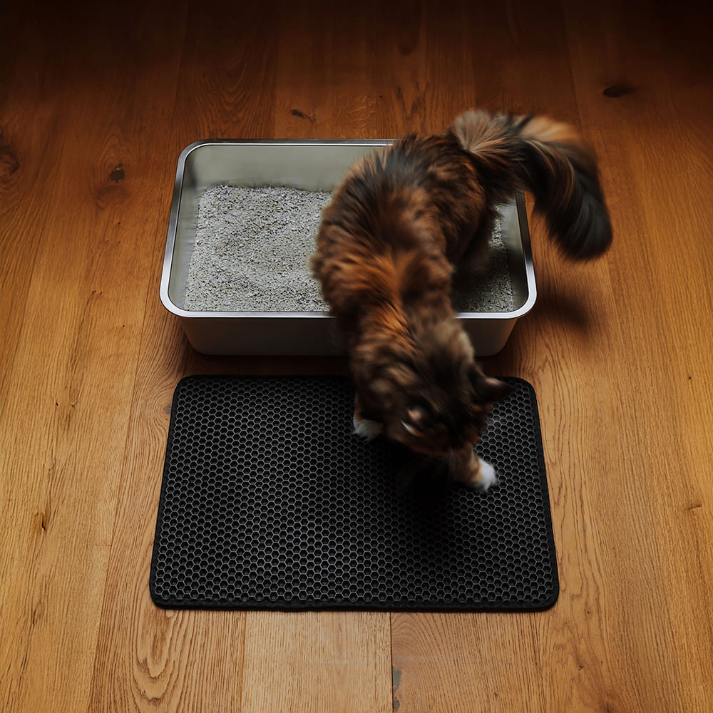 Mikato | Rutschfeste Katzenstreumatte mit Wabenstruktur