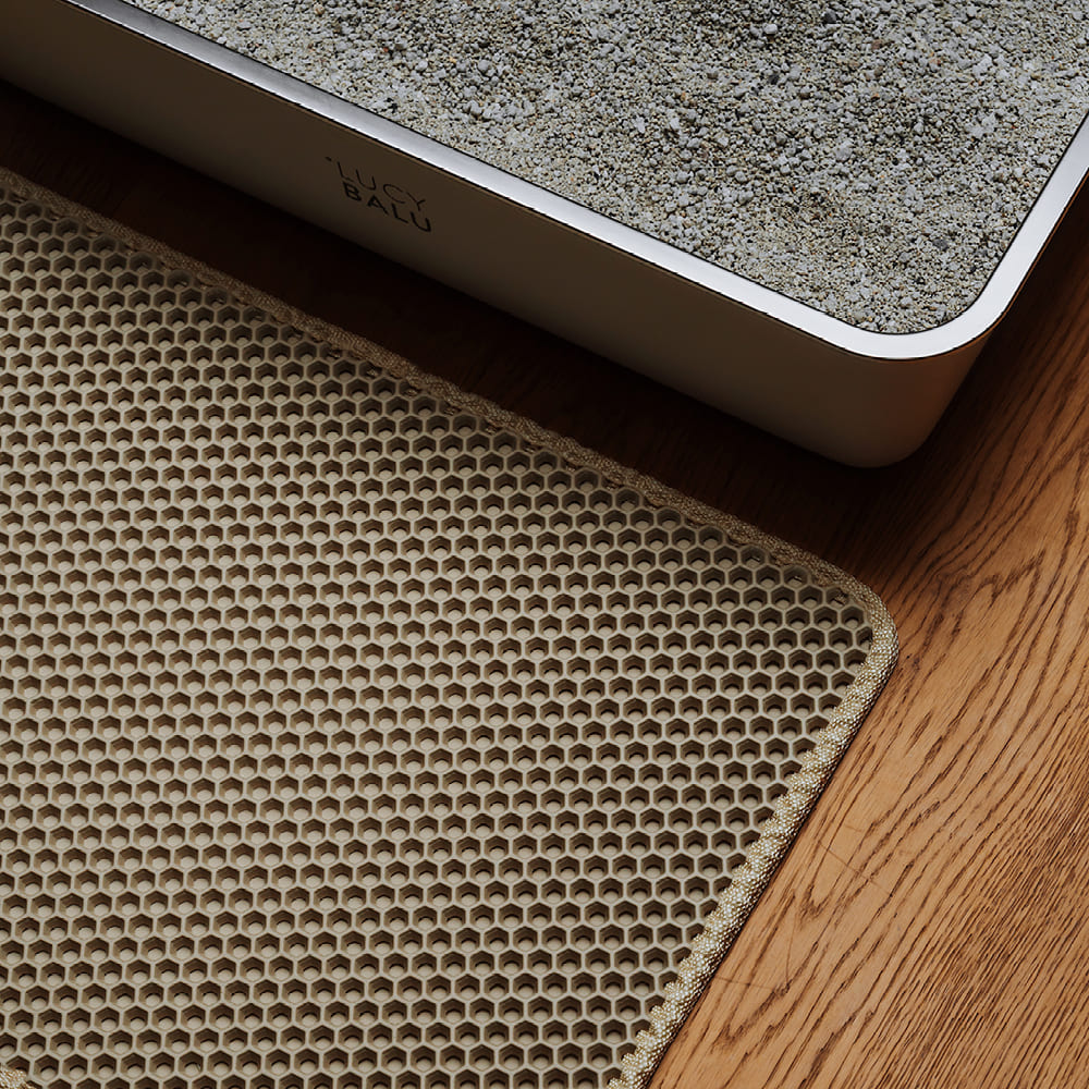 Mikato | Rutschfeste Katzenstreumatte mit Wabenstruktur