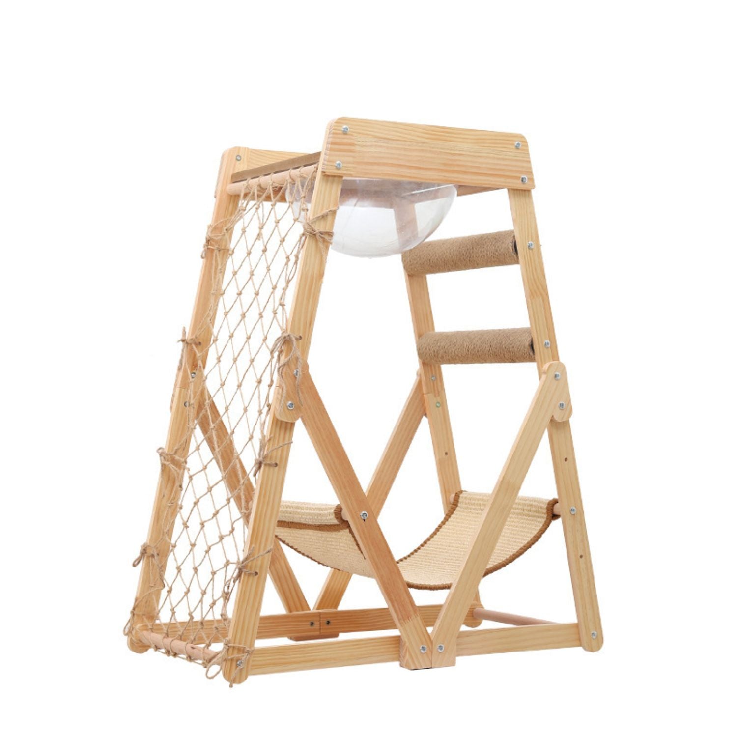 ClawCraft | Kletterturm für Katzen aus Holz – langlebiger Kratz- & Spielspaß