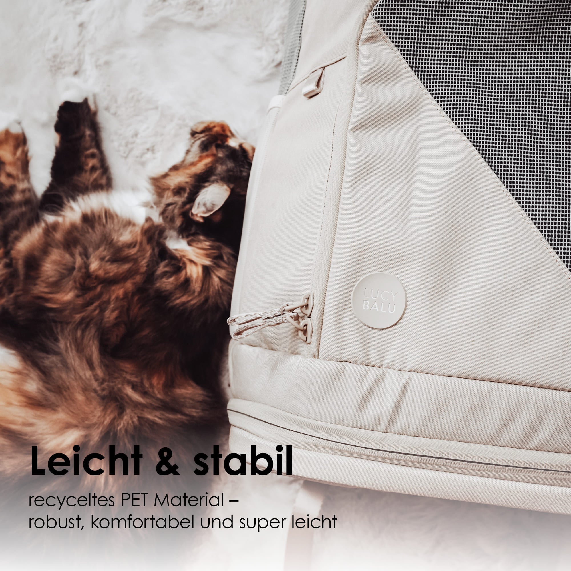 LinaCat | Komfortabler Katzenrucksack mit Rundum-Belüftung