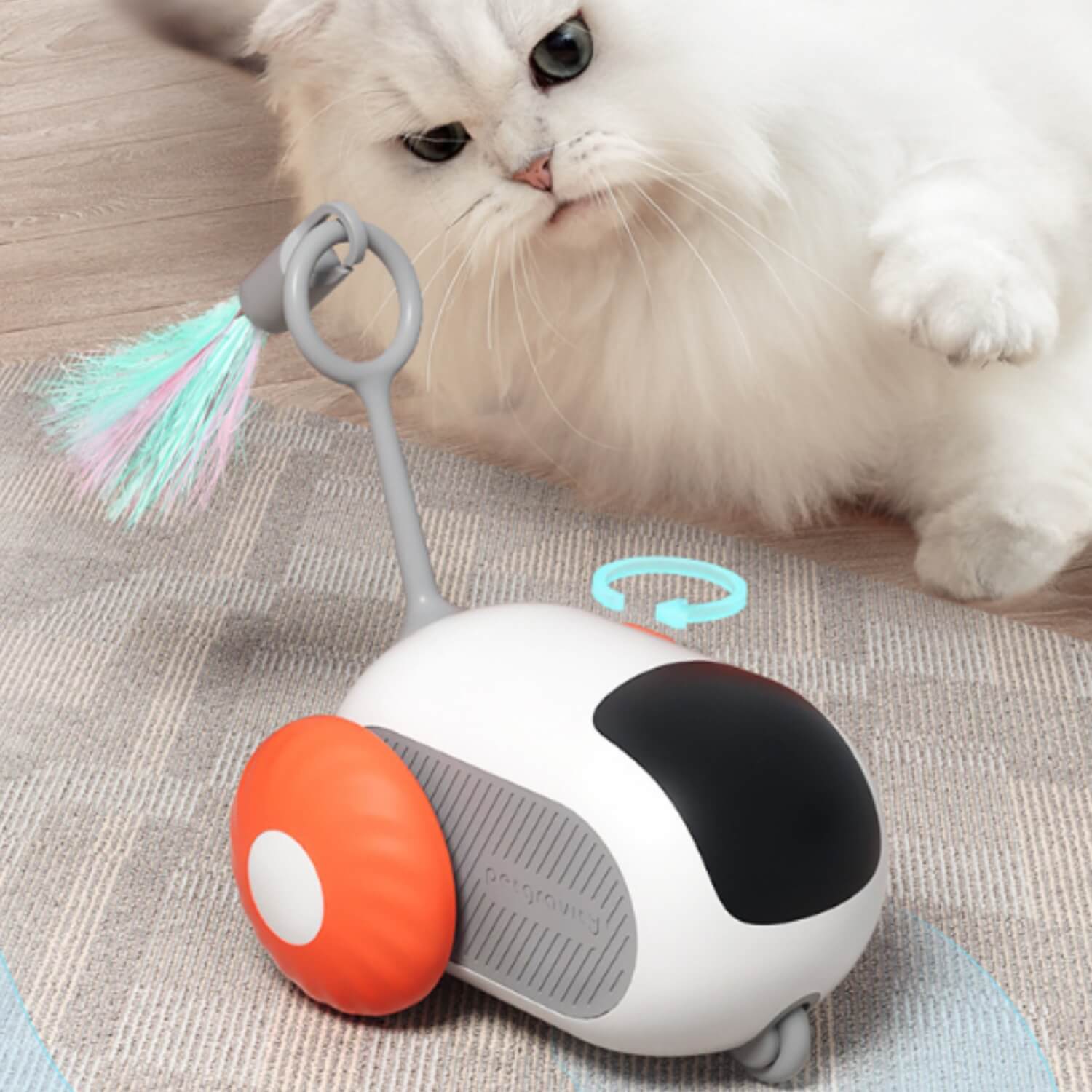 PlayBuddy | Interaktives selbstfahrendes Spielzeugauto für Katzen & Hunde – endloser Spaß
