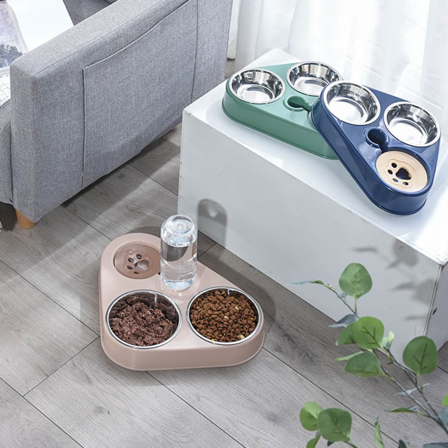 AquaBowl | 3-in-1 Haustier-Futternapf mit automatischem Wasserspender