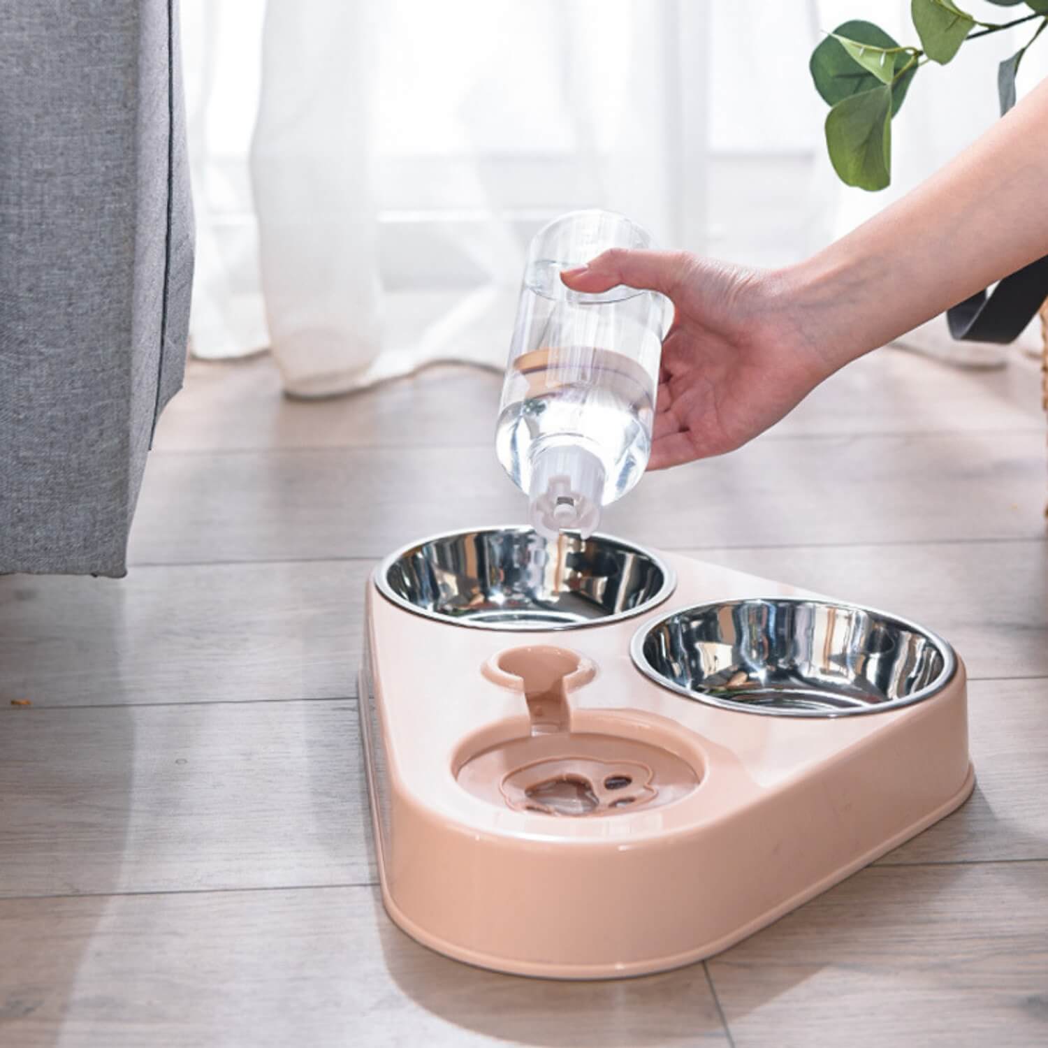 AquaBowl | 3-in-1 Haustier-Futternapf mit automatischem Wasserspender