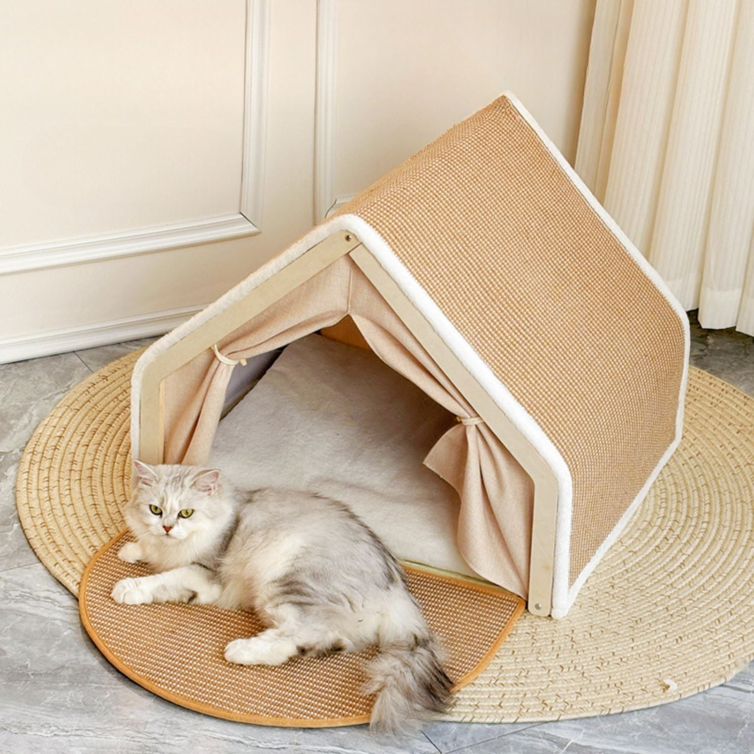 Liora | Gemütliches Katzenhaus mit Sisaldach